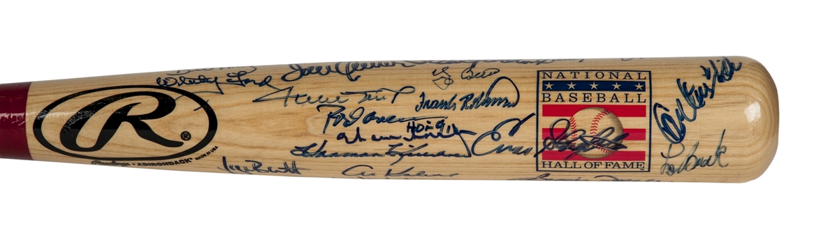 Baseball Hall of Famers Multi-Signed Bat (38 Sigs)(PSA/DNA Pre-Cert)